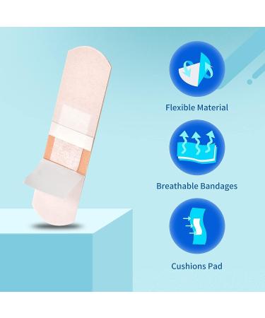 100PCS Assorted Styles Finger Knuckle Fabric Adhesive Bandages for Kids & Adults - Breathable, Hypoallergenic, Non-Stick Pad - First Aid & Wound Care - Buy Online on GoSupps.com