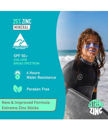 Sun Zapper Extreme Zinc Stick SPF50+ Blue Bay | Face Sunblock Made in Australia - Buy Online on GoSupps.com