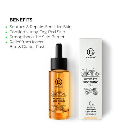 BRILLARE Ultimate Soothing Oil 30 ML - All-Natural Body Oil with Rosemary | Chemical-Free Skincare for All Skin Types - Buy Online on GoSupps.com