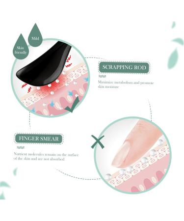 Magiclulu Full Body Gua Sha Massage Tool | Black Buffalo Horn Scraper Board for Neck & Meridian Massage - 12x3.2cm - Buy Online on GoSupps.com