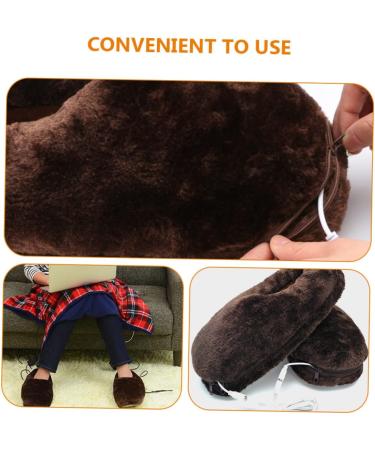 BiUdeco Heated Slippers for Women - Electric Foot Warmers Winter Comfort & Massage | Plush Footwear for Cold Weather - Buy Online on GoSupps.com