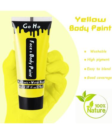 Go Ho Cream Yellow Face Paint (2.37oz 70ml) | Water Based Makeup for SFX Cosplay & Halloween Costumes - Buy Online on GoSupps.com
