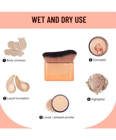 Tanning Brush - Fake Tan Brush for Body - Rose Gold Kabuki Foundation Brush - Self Tanning Brush Applicator Soft Dense Blending Brush - Face Brush for Liquid Powder Makeup - Buy Online on GoSupps.com