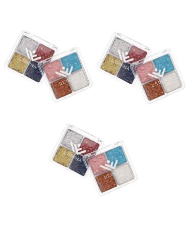 TOVINANNA 6 Pcs Glitter Eye Makeup Decorative Eyeshadow Makeup Glitter for Eyes Makeup Eyeshadow Eyeshadows Assorted Colorx3pcs 6.00X6.00X1.00CMx3pcs