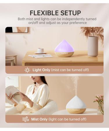 500ml Essential Oil Diffuser with 8 Essential Oils - Aromatherapy Humidifier for Large Room | Remote Control, 4 Timer Settings - Buy Online on GoSupps.com