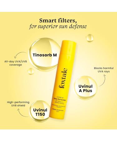 Fox tale Dewy Sunscreen SPF 70 PA++++ Niacinamide + Vitamin E For Normal to Dry Skin 50ml - Buy Online on GoSupps.com