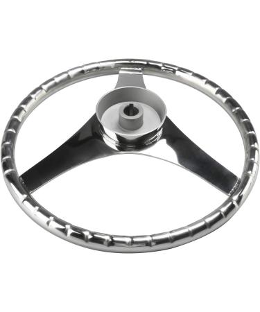 NovelBee 13-1/2 3 Spoke Stainless Steel Boat Steering Wheel with Control Knob and Cap - Buy Online on GoSupps.com
