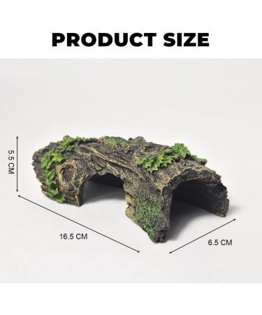Fazhongfa Aquarium Decorations - Artificial Hollow Tree Trunk Resin Cave for Betta Fish & Reptiles | Small & Medium Aquariums - Buy Online on GoSupps.com