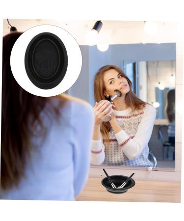 FRCOLOR Makeup Brush Washer Cleaner - Silicone Tool & Folding Bowl for Easy Cleaning | Essential Makeup Brush Cleaning Mat - Buy Online on GoSupps.com