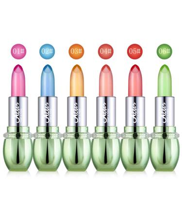 6 Colors Aloe Vera Gel Lipstick - Waterproof Moisturizing Temperature Color Changing | Buy Now for Global Shipping - Buy Online on GoSupps.com