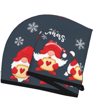 Three Cute Christmas Gnomes Microfiber Hair Towel - Soft Super Absorbent Coral Velvet Wrap for Long Curly Thick Hair | Quick Dry Hair Cap for Women - Buy Online on GoSupps.com