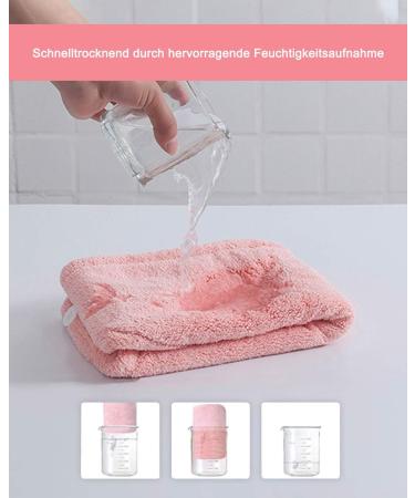 Shop Lumimi 2 Set Microfiber Haarurban Head Towels - Extra Absorbent Fast-Drying Fluffy with Button Clasp | Light Pink & Light Blue | International Shipping Available - Buy Online on GoSupps.com