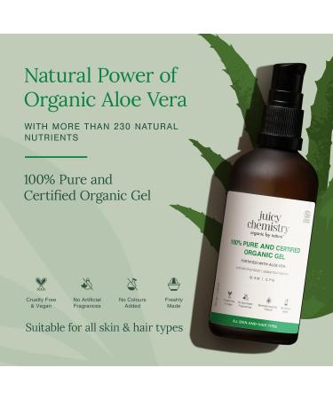 Juicy Chemistry Aloe Vera Gel (100 Ml (Pack Of 1) Beige Green) 3.38 Fl Oz (Pack of 1) - Buy Online on GoSupps.com