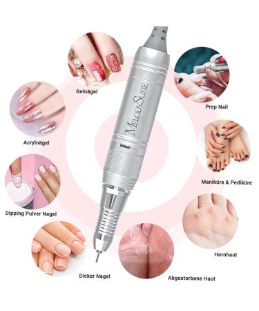 Melodysusia Electric Nail Cutter 30000 RPM | Professional Nail File & Pedicure Set with Foot Pedal - Perfect for Home & Nail Studio - Black - Buy Online on GoSupps.com