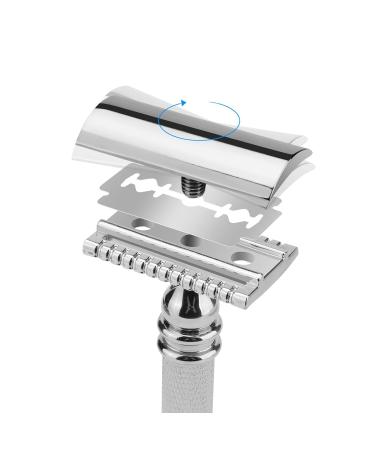 CSB Classic Double Edge Safety Razor - 3-Piece Set with Diamond Pattern Handle & 10 Blades | International Shipping - Buy Online on GoSupps.com