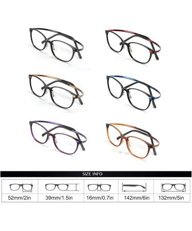 JHDXL Stylish Reading Glasses with Spring Hinges - +2 Black Blue Computer Readers for Clear Vision - Buy Online on GoSupps.com
