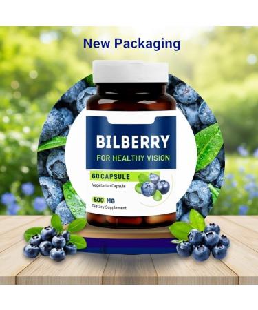 Bilberry for Healthy Vision and Eye Care Ultimate Health and Nutrition Supplements 500 mg 60 - Veg Capsules - Buy Online on GoSupps.com