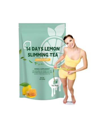 Th Vert Citronn 14 Jours - D tox Naturelle Soutien La Gestion Du Poids Formule Minceur(2PC)