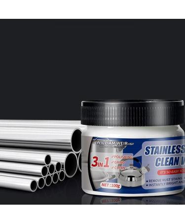 3 Metal Polish Cream - Stainless Steel Cleaning Wax Stain Removal - Multifunctional Rust Remover for Stainless Steel Aluminum Brass Copper Gold Shuying 3 Pcs 100g - Buy Online on GoSupps.com
