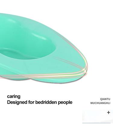 NEDLON 2pack Bedpan with Sealing Cover No Spill Or Splash Design Portable Potty Plastics Bed Pan for Bedridden Patients Elderly Females Green - Buy Online on GoSupps.com