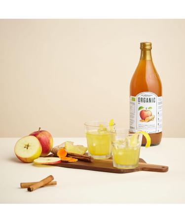Eat Wholesome Organic Raw Apple Cider Vinegar with Turmeric and Cinnamon with The Mother 1L - Buy Online on GoSupps.com