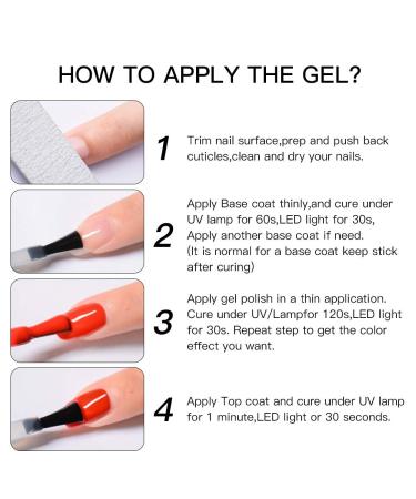 Meet Across Purple Plum Red Gel Nail Polish Set - 3 Color Nude Gel Polish Kit with UV/LED Lamp Base & Top Coat - Perfect Gift Box for Nail Art Salon & Manicure Starter Set - Buy Online on GoSupps.com