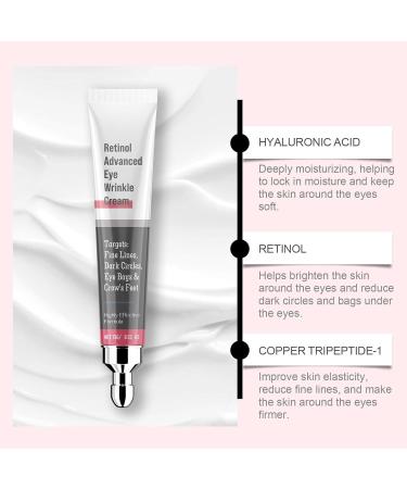Retinol Eye Cream Anti Aging Instant Firm Eyes Anti Wrinkles Instant Dark Circles Under Eye Cream for Puffiness and Bags Under Eyes Firming Eye Cream for Wrinkles Hydrating Under Eye Care 15ml (1) - Buy Online on GoSupps.com