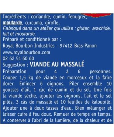 MAISON RAMA - Reunion Island - Spices: (Massal without chilli - Pack of 1 bag of 100g) - Buy Online on GoSupps.com