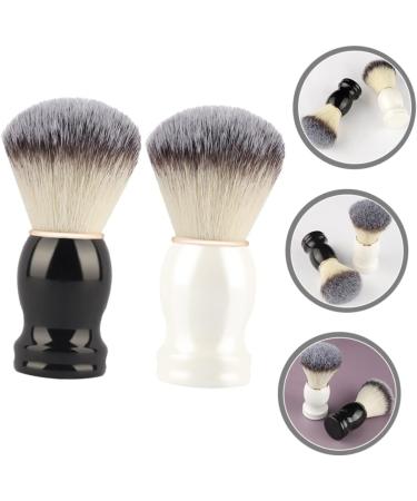 Beatifufu Manual Shaving Brush Set - 2 Pieces Razor Brush Tool for Hairdressing & Foaming Razor Cleaning Accessories - International Shipping Available - Buy Online on GoSupps.com
