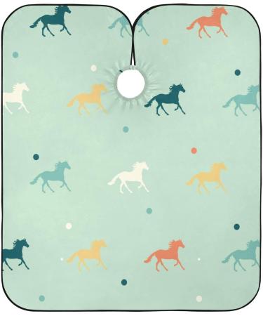 Buy Waterproof Barber Cape - Colorful Horse & Cheetah Pattern Hair Cutting Bib for Men & Women | Unisex Hairdresser Apron - Buy Online on GoSupps.com