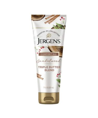Jergens Vanilla Sandalwood Body Butter, Infused with Vanilla and Sandalwood Essential Oil, For All Skin Types, 7 Fluid Ounces COMFORTING SANDALWOOD BODY BUTTER 7 Fl Oz (Pack of 1)