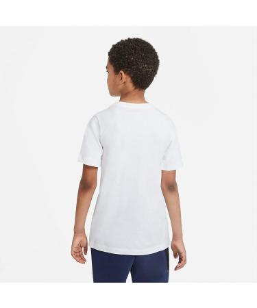 Nike Boys B NSW Tee Futura Icon Td T-Shirt 10-12 Years | White/Obsidian/University Red - Shop Internationally - Buy Online on GoSupps.com