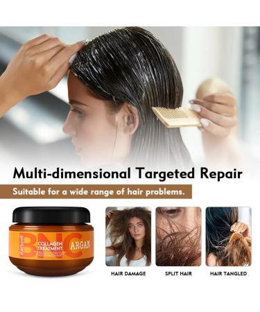Buy Karseell BNC Collagen Hair Treatment - Deep Repair Argan Oil Mask for All Hair Types - 18.6 oz (550ml) - Revitalize Dry Damaged Hair - Buy Online on GoSupps.com
