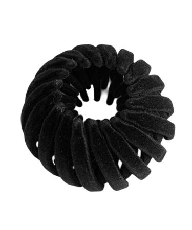 Magic Hair Clip Bird Nest Magic Hair Clip Hair Holder Birds Nest Hair Clip Bun Maker Lazy Birds Nest Plate Hairpin hair bun accessories for women Velvet Hair Clips Expandable Ponytail Holder Black