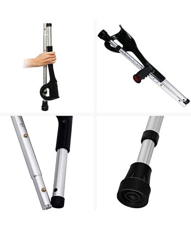 Forearm Crutches Adjustable Aluminum Forearm Crutches with Open Cuff Adjustable Comfortable Durable Wrist Grip for Standard and high Adults Lightweight Lightweight Arm Crutch Journey - Buy Online on GoSupps.com