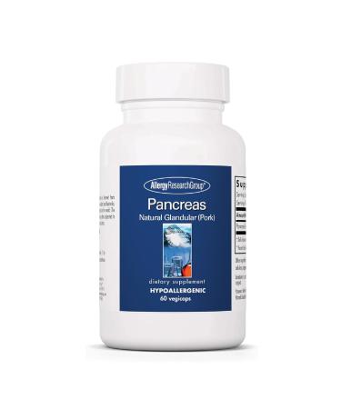 Allergy Research Group ARG Pancreas Natural Glandular - Supports Healthy Pancreas Immune & Digestive Activity - 425 mg per Serving - Freeze Dried Tissue from Pork - 60 Servings - 60 Capsules 60 Count (Pack of 1)