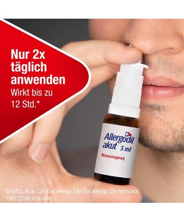 Allergodil Acute Nasal Spray - Azelastine for Hay Fever & Allergies 1 mg/1 ml 5 ml - Fast Relief - Buy Online on GoSupps.com