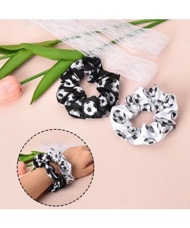 Satin Scrunchies for Women Girls Football Silk Hair Ties for Women Soccer Soft Hair Silk Elastic Hair Bands for Women's Hair Scrunchies Set of 2 Hair Accessories for Women Girls Hair Rope - Buy Online on GoSupps.com