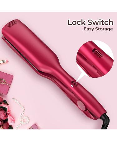 1 Inch Hair Waver Iron Beach Wand Crimper Barrel Curling Iron - Adjustable Heat, Auto Shut-Off, Long Lasting Waves - Dual Voltage - Buy Online on GoSupps.com