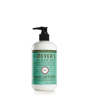 Mrs. Meyer's Hand Lotion for Dry Hands  Non-Greasy Moisturizer Made with Essential Oils  Basil  12 oz