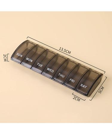 JAIMELA 7-Day Pill Organizer Box - Easy Open Medication & Vitamin Storage - Black - Buy Online on GoSupps.com