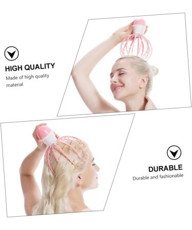 Healeved 2-in-1 Electric Scalp Massage Brush - Pink Baby Octopus Design for Therapeutic Head Scratching & Shampoo Massage - Buy Online on GoSupps.com