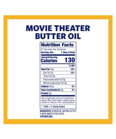 Kernel Movie Theater Butter - 13.75 oz Bottle for Delicious Movie Night Popcorn - Buy Online on GoSupps.com