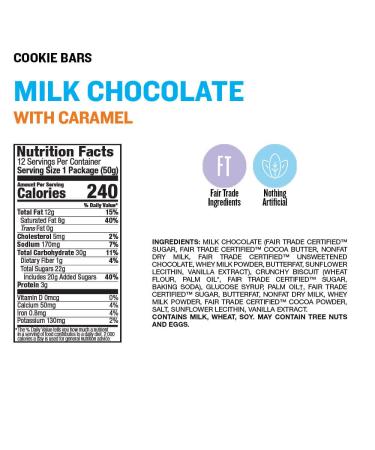 Little Secrets Milk Chocolate Caramel Cookie Bars - 12 Pack (1.8 oz each) - Guilt-Free Snack - Buy Online on GoSupps.com