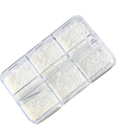 FEIlei Mix Size White Nail Art Tip Half Pearls 3D Nail Beads Rhinestones Decoration DIY Tool Beauty Manicure Supplies - Buy Online on GoSupps.com