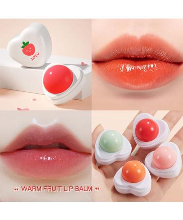 4Pcs Fruit Lip Balm Set | Moisturizing & Long Lasting | Natural Organic Lipsticks | Citrus, Peach, Strawberry & Cantaloupe Flavors - Buy Online on GoSupps.com