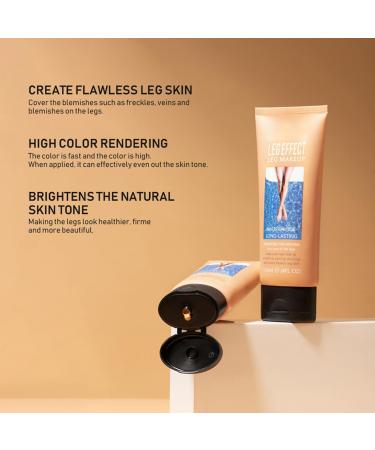 Leg Makeup Waterproof No Transfer - Leg Makeup Lotion Leg Vein Cover Up Makeup Body Makeup Waterproof Foundation for Women Long Lasting Leg and Body Scar Covering Cosmetic for Tattoo Cover Up (2#) - Buy Online on GoSupps.com