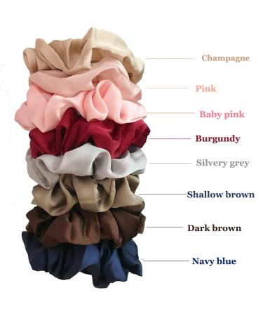 Velvet Elastic Soft Hair Ties for Girls & Women - 8 Pack Satin Ribbon | International Shipping Available - Buy Online on GoSupps.com