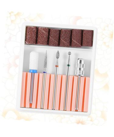 minkissy 1 Set Nail Drill Bits for Acrylic Nail Polish Accessories Electric Nail File Drill Bits Nail Polish Tools Nail File Bits Cuticle Drill Bit Gel Nail Kits Head Ceramics 6.5x5.5cm Pink - Buy Online on GoSupps.com