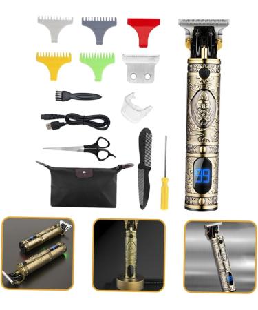 minkissy 3 Sets Mustache Trimmer Mens Beard Trimmer Edgers Clippers for Men Professional Hair Trimmer Hair Trimmer for Men Hair Clippers Cordless Digital Display Stainless Steel T9 - Buy Online on GoSupps.com